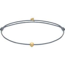 Altın Kaplama Gri Şans Kadın Bileklik