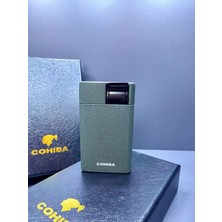 Cohiba Modern Pürmüz Alevli Rüzgara Dayanıklı Slim Şık Çakmak