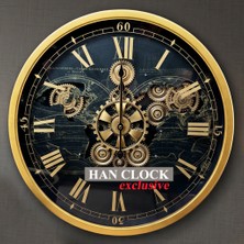 Han Clock Explorer Metal Çarklı Duvar Saati 46CM