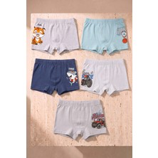 Bony Socks Erkek Çocuk Desenli 5'li Boxer
