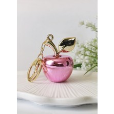 Halley Concept Metalik Pembe Elma Figürlü Charm Anahtarlık 11X4 cm