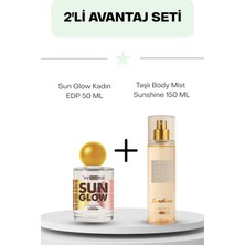 Wemara Sun Glow Kadın Edp 50 ml + Wemara Taşlı Body Mist  Sunshine Gri Taş