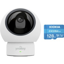 Youkey P310 2.5k Iç Mekan Kamera-Kioxia 128GB Hafıza Kartı