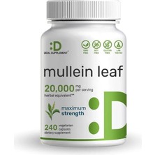 Deal Supplement Mullein Leaf 20,000MG Herbal Equivalent, 240 Veggie Capsules