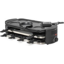 Livoo - 8 Kişilik Raclette Yapımcısı DOC337-1600 W, Pfas Içermez, Siyah