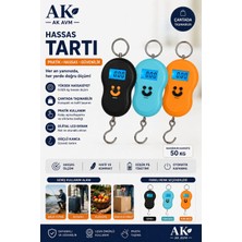 Ak Avm Dijital El Terazisi Max 50KG Taşıyan Çengelli El Tartısı