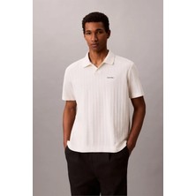 Calvin Klein Ss Easy Vertıcal Strıpe Textured