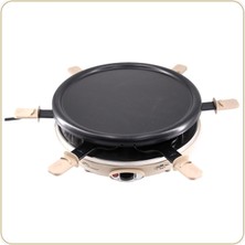 Little Balance Lıttle Balance 8692 Crêpière Grill Happy Cheese Trio 1200 Les Meuuuh...!, Elektrikli Raclette, 6 Spatula + 6 Tahta, 6 Kişilik, 1200 W, Hindistan Cevizi