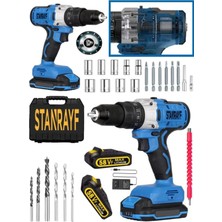 St. Morritz Alman Teknoloji Coper 58 V 10 Ah Bakır Sargı Çelik Şanzıman Çift Akülü Şarjlı Matkap ve Vidalama Set