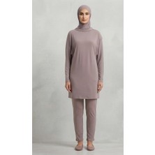 Basic Uzun Kollu Tesettür Tunik Likralı Rahat Kalıp Günlük
