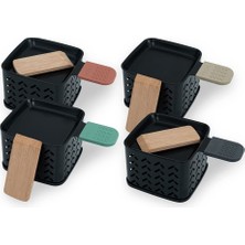 Cécoa • Cheese'up Double Duo • 4 Parça • Mum Kazıyıcı • Elektriksiz • Yapışmaz Tavalar ve Tahta Spatula • Taşıması ve Temizlemesi Kolay • Peynir Severler Için Ideal