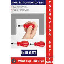 St. Morritz Premium Kompakt Ev Atölye Tamirat Vidalama Mini Çanta Boy Avuç Içi Ikili Tornavida Seti