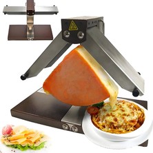 Bybodi Profesyonel Raclette Peynir Eritici, Yarım Somun, Parça ve Bloklar Için 1000W Çift Isıtıcı, Restoranlar, Kafeler ve Cateringler Için 0-90° Ayarlanabilir Katlanır Elektrikli Eritme Istasyonu