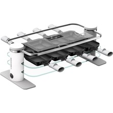 Lagrange Raclette Makinesi 8 Kişilik, 1000 W, Cam Plakalar, Kolay Temizlik Için Çıkarılabilir Üst Plaka, Entegre Tava Dayanağı, Basit Tasarım, Açma/kapama Düğmesi, 079801