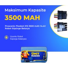 Ümit Maker Proscenic Floobot X1S 3500 Mah 14.4V Robot Süpürge Batarya