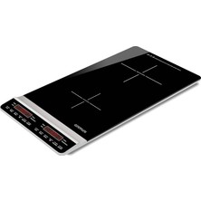 G3 Ferrari G10139 Çiftli Ocak Dikey Derin Cam Siyah