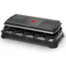 Tefal Raclette 3'ü 1 Arada Raclette Izgara ve Plancha, Termo Sinyal, Yapışmaz Plaka ve Tavalar, Kolay Saklama, 10 Kişiye Kadar Aksesuarlar Içerir, Siyah, RE458NF0