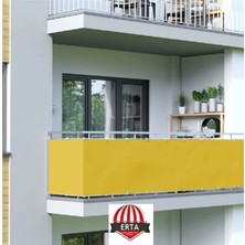 St. Morritz 6.5 Metre x 90 cm Sarı Renk Polyester Balkon Demiri Brandası Su Geçirmez 1.sınıf 650G