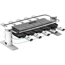 Lagrange 10 Kişilik Raclette Makinesi, 1200 W, Cam Plakalar, Kolay Temizlik Için Çıkarılabilir Üst Plaka, Entegre Tava Dayanağı, Basit Tasarım, Açma/kapama Düğmesi, 079901
