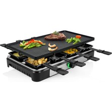 Tristar Raclette Makinesi RA-2748 - 3'ü 1 Arada - Raclette/taş Pişirme/ızgara/teppanyaki - 8 Kişilik - 1400 W