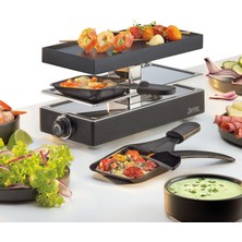 Spring Classıc Raclette 2 Kişilik, Masa Izgarası Yapışmaz Kaplama Siyah