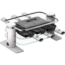 Lagrange Raclette Makinesi 6 Kişilik, 750 W, Cam Plakalar, Kolay Temizlik Için Çıkarılabilir Üst Plaka, Entegre Tava Dayanağı, Basit Tasarım, Açma/kapama Düğmesi, 079601