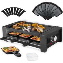 8 Kişilik Tamarıt Raclette Izgara, Pizza Fonksiyonlu 1500W