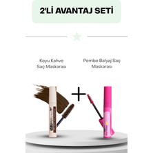 Wemara Saç Maskarası  Koyu Kahve 6 ml & Pembe Balyaj Saç Maskarası 6 ml