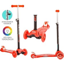 Torutoys Kırmızı Twist Işıklı Scooter Kırmızı