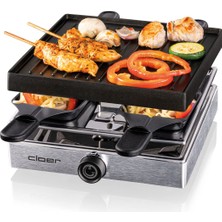 Cloer 6454 Raclette Izgara, 4 Tavalı, Yapışmaz Kaplama 750 W