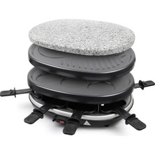 Todeco Raclette Grill 4'ü 1 Arada, 8 Mini Tavalı Raclette Makinesi, 900 W