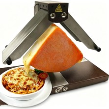 Ozcnykt Çift Isıtma Kollu Masa Üstü Raclette Peynir Eritici, Restoran, Parti ve Catering Için Paslanmaz Çelik Yarım Somun Peynir Isıtıcı