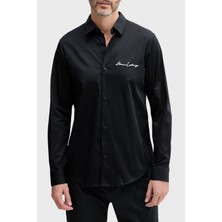 Armani Exchange Pamuklu Logo Işlemeli Regular Fit Gömlek Erkek Gömlek XM001224 AF10192 UB101