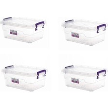 St. Morritz Hobi Box Yatay Saklama Kabı 4'lü Set (4x3,5 Lt)