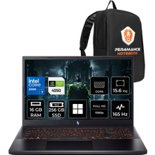Acer Nitro V 15 Intel Core 7 240H Rtx 4050 6gb 65W 16GB Ram 256GB SSD 15.6" Fhd (1920X1080) IPS 165Hz WIN11 Home NHQV2EY003P307 Gaming Laptop + Per4 Çanta