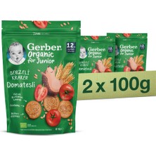 Gerber Organik Tahıl Bazlı Domatesli Sebzeli Kraker 100 G 2'li Set