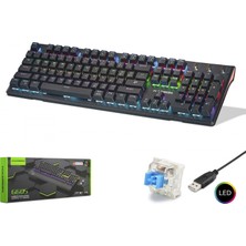 Hace Bazaar G605 Gaming Mekanik Rgb Klavye Blue Switch - Siyah