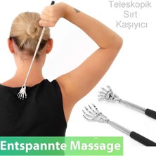St. Morritz Sırt Kaşıyıcı Uzayabilen El Şeklinde Metal Sırt Kaşıma Aleti 1 Adet- Kaşıyıcı Masaj Aleti