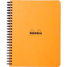 Rhodia Classic Yandan Spiralli Kareli Not Defteri 80 Gram A5+(160x210mm) 80 Yaprak Turuncu Kapak