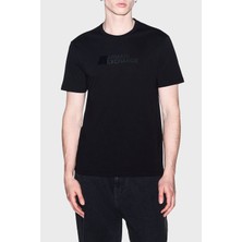 Armani Exchange Logolu % 100 Pamuk Slim Fit Bisiklet Yaka T Shirt Erkek T Shirt XM003094 AF21323 UC001