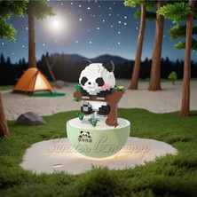 St. Morritz Sunster Company™ Panda Bambu|kore Tarzı Sallanan Kendin Yap Yapı Blokları Seti –543 PARÇA|14X7X18 cm