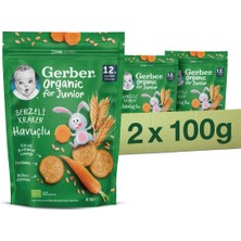 Gerber Organik Tahıl Bazlı Havuçlu Sebzeli Kraker 100 G 2'li Set