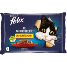 Flip Felix Jöle Içinde Sığır Etli ve Tavuklu Yetişkin Kedi Konservesi 85GR (4`lü)