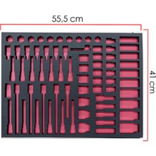 St. Morritz Takım Arabası Için Boş Eva Havalı, Torx Uzun ve Twist Lokma 72 Ad Bölmeli 55,5cm x 41 cm