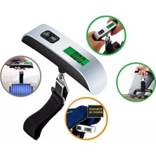 Epilons Fithome 50 kg Dijital Askılı Bagaj Tartısı LCD Ekranlı Elektronik Bavul Kantarı Hassas El Terazisi