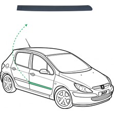 WPI Ön Sağ Kapı Çıtası ( Peugeot 307 00>09 ) Oem: 8545.W1 / 2839755