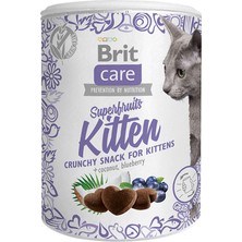 Brit Care Cat Snack Superfruits Kitten Hindistan Cevizi Yaban Mersini Tahılsız Yavru Kedi Ödülü 100 Gr*9 Adet