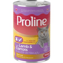 Proline Kuzu Etli ve Havuçlu Pate Et Parçalı Kedi Konservesi 395 gr x 12 Adet