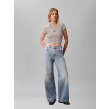 Calvin Klein Kadın / Kız Beyaz Calvin Klein Strıped Monologo Bab, Xdy, M Beyaz Kadın T-Shirt