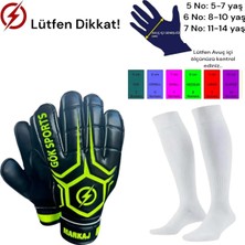 St. Morritz Çocuk Kemikli Kaleci Eldiveni Futbol Çorabı Bilek Bandajlı Parmak Destekli Kaleci Eldiveni 7